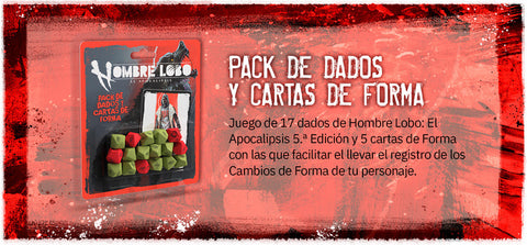 Pack de Dados y Cartas de Forma - Mecenazgo - Hombre Lobo El Apocalipsis 5ª Edición
