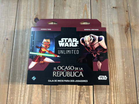 SWU: El Ocaso de la Republica - Caja de Inicio para Dos Jugadores - Star Wars: Unlimited