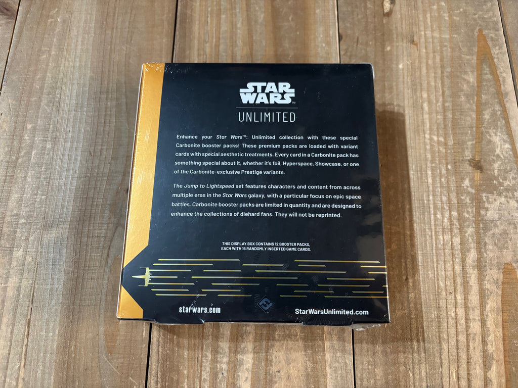 SWU: Jump to Lightspeed Carbonite Booster - Display 12 Booster Packs - Jariego's Collections SWU: Jump to Lightspeed Carbonite Booster - Display 12 Booster Packs - Jariego's Collections
